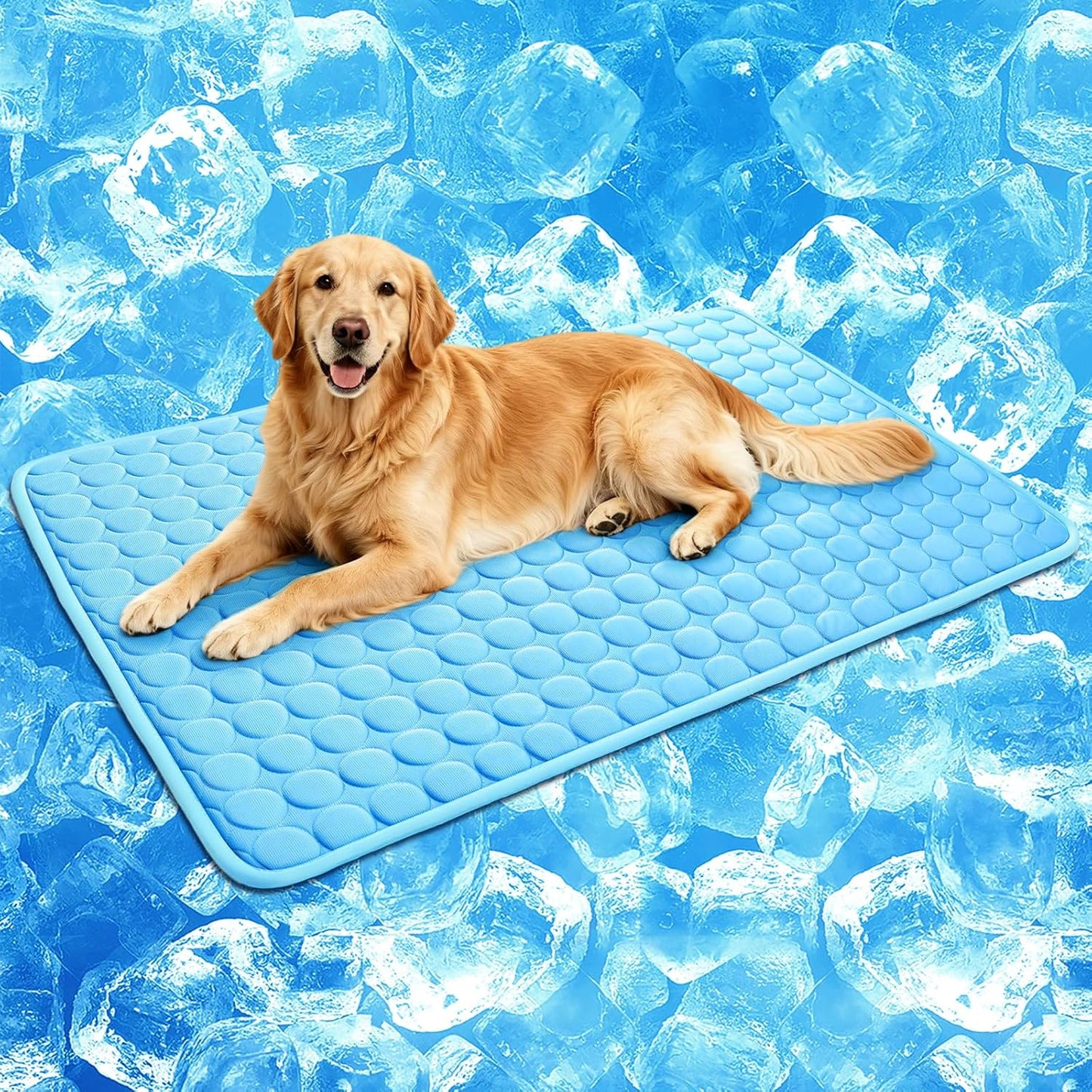 Dog Cooling Mat, Breathable Cooling Mat for Dogs(Q-Max>0.4) Washable Cold Crate Pad Cooling Dog Bed Mats, Non-Slip Dog Cooling Pad, Cats Cooling Mat for Kennels, Crates, Cars, Indoor & Outdoor