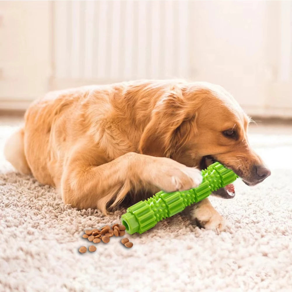 Dog Toy Indestructible Pet Dog Chew Toy for Aggressive Chewers Treat Dispensing Rubber Teeth Cleaning Squeaking Rubber Dog Toy